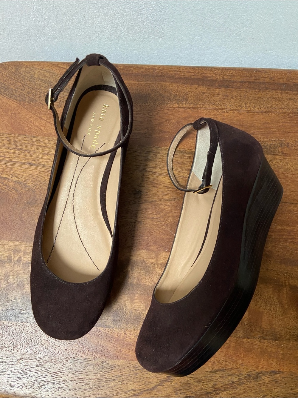 Kate Spade Abigail Platform Wedge Brown